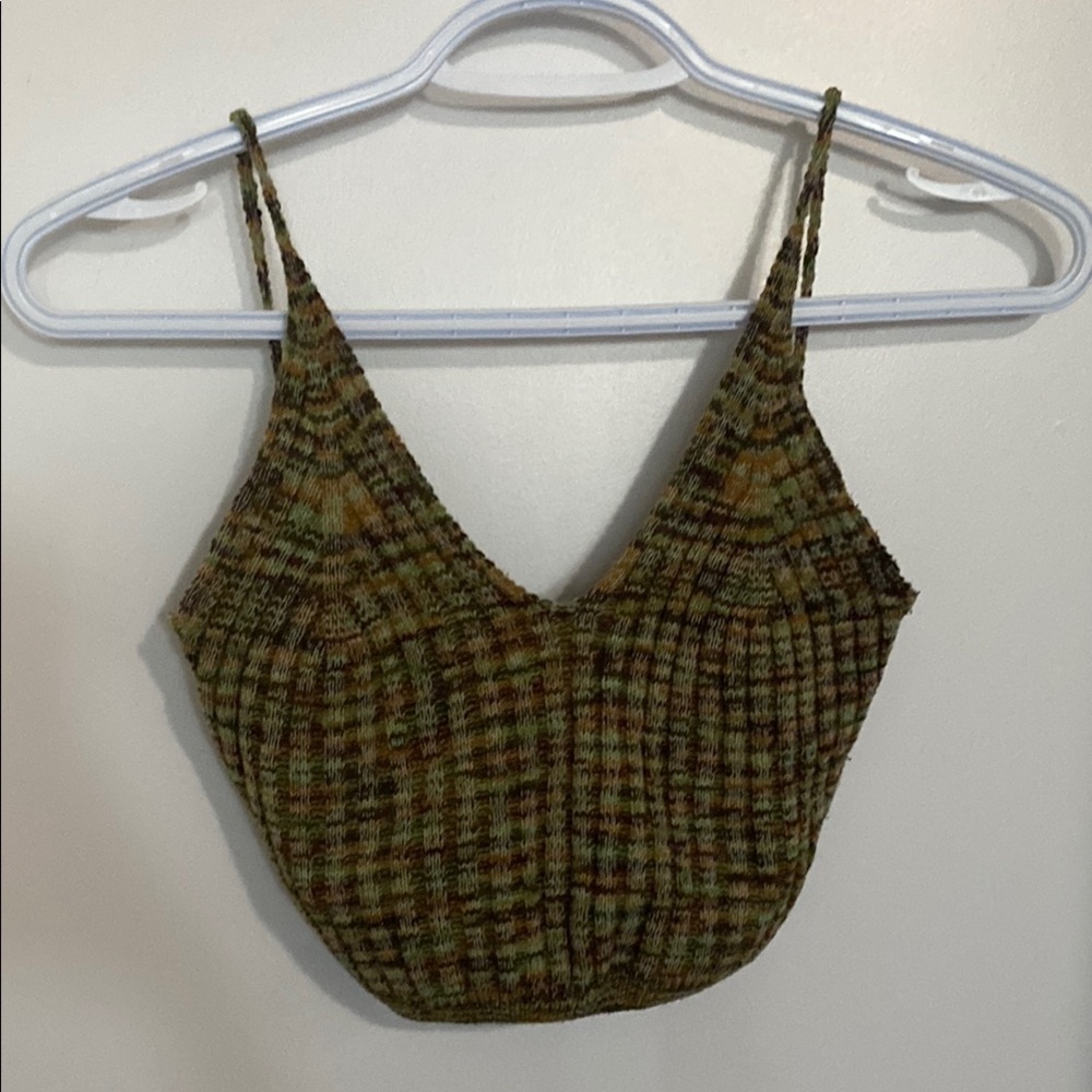 Plaid Knit Women's Top